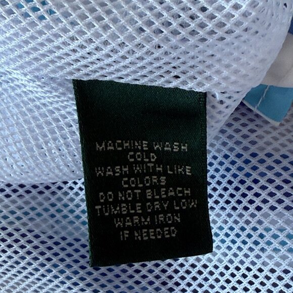 Lauren Ralph Lauren Active Plaid Zip Jacket XL Blue White Lightweight Mesh Lined - Picture 14 of 14